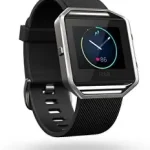 Fitbit Blaze smart fitness watch in black and silver, activity tracker with heart rate monitor for women