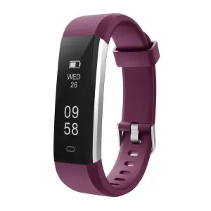 Fitness Tracker Letsfit waterproof activity tracker with pedometer, sleep and calorie monitor – women’s smart band